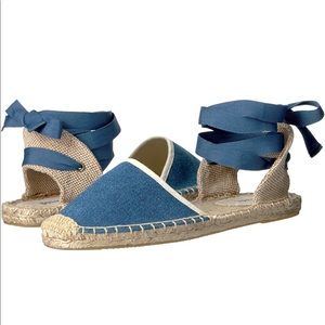 Soludos | Denim Classic Ankle Tie Espadrille Sandal